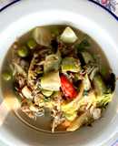 แกงหัวปลีปลาย่าง🧄🌶️🌿