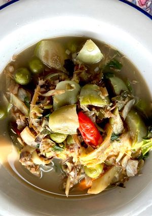 รูปของ แกงหัวปลีปลาย่าง🧄🌶️🌿