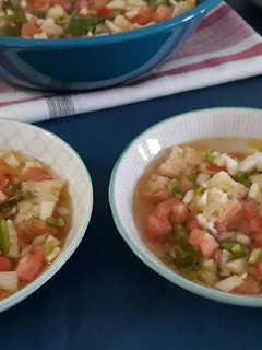 Una foto de Gazpacho en ensalada