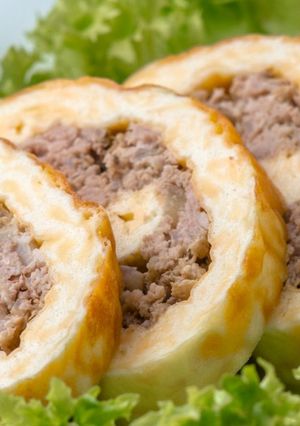 Фото Сырный рулет с мясом.