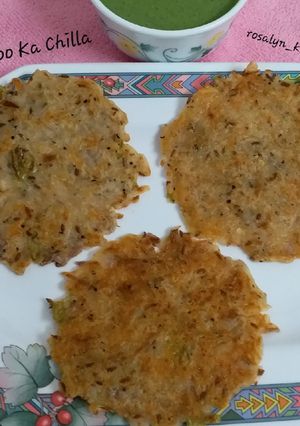 A picture of Aloo Ka Chilla.