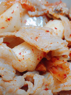 泡菜炒肉片年糕 的食譜成品照片