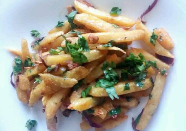 How to Make Super Quick Homemade Spicy buttered chips