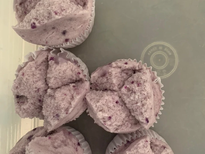 Langkah Gampang Membuat Resep Bolu Kukus Mekar Ubi Ungu (tanpa santan) yang  Bikin Ketagihan Anti Ribet, Bisa Manjain Lidah