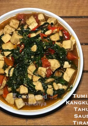Foto resep [84] Tumis Kangkung-Tahu Saus Tiram