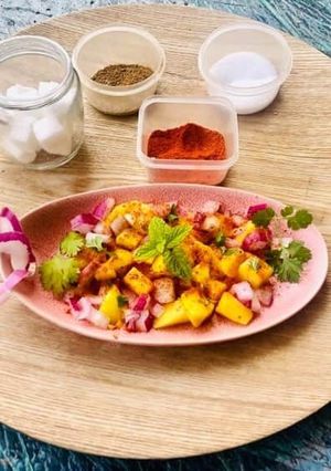 A picture of Raw Mango Salsa / Raw Mango Kachumar Salad.