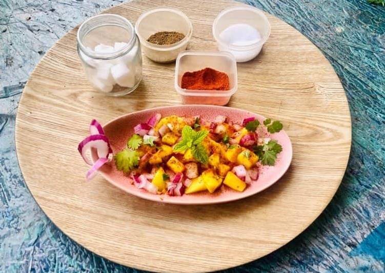 Simple Way to Make Favorite Raw Mango Salsa / Raw Mango Kachumar Salad