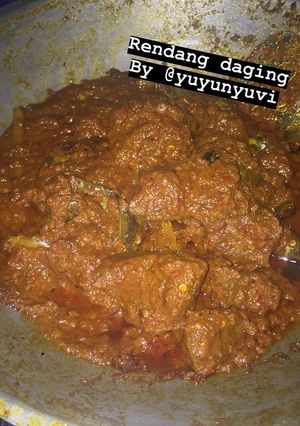 Foto resep Rendang daging pedas
