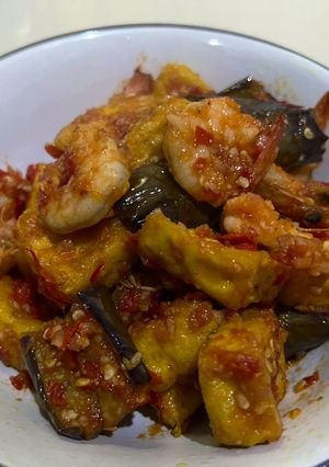 Foto resep Sambal Udang Tahu & Terong