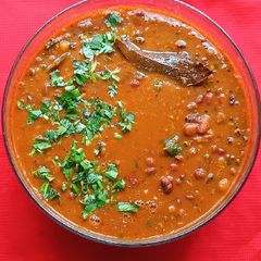 A picture of Mix whole grains in masala gravy.