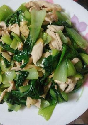 Hình của món Thịt gà xào cải.