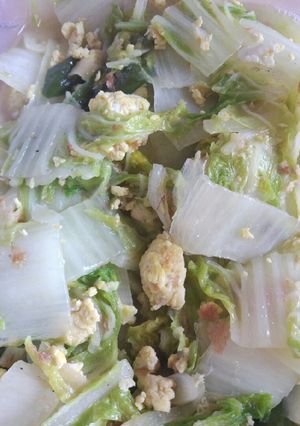 Foto resep Tumis Sawi Putih Orak Arik Telur ala Ummu Rasya
