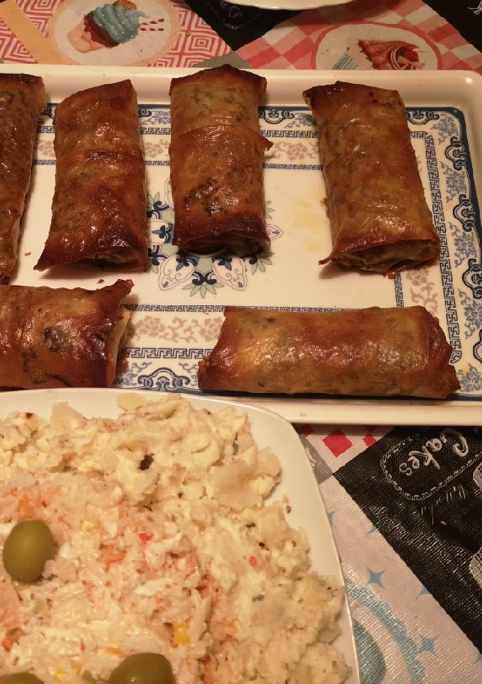Una foto de Rollitos de primavera