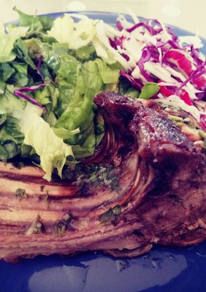 Una foto de Cordero fueguino al horno