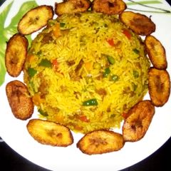 A picture of Mince meat fried rice.