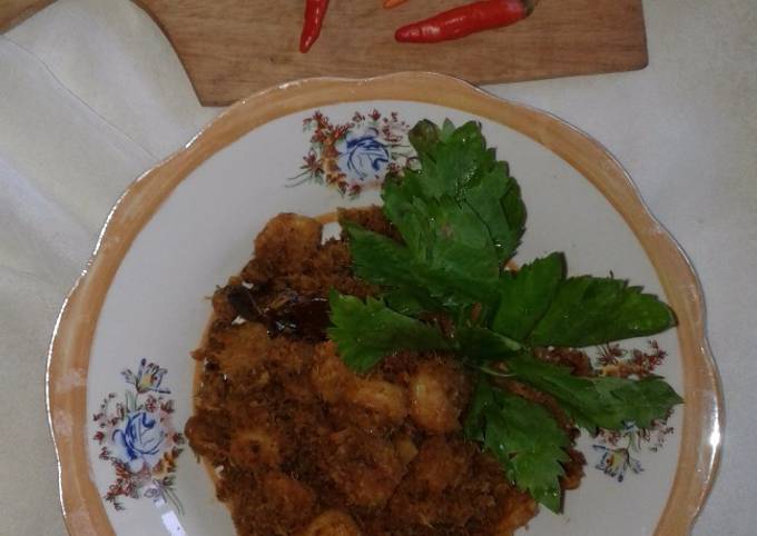 Ini dia! Resep enak membuat Serundeng udang  enak