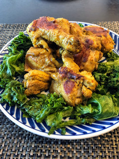 A picture of Pan roasted Tandoori Chicken.