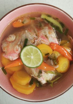 Foto resep Sop ikan kakap merah