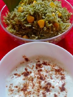 स्वीट कॉर्न पालक पुलाव (sweet corn palak pulao recipe in Hindi) रेसिपी मुख्य फोटो