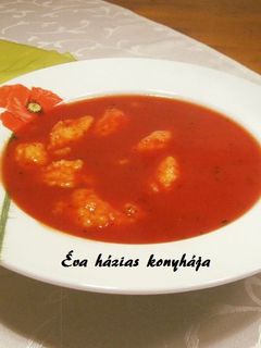 Bazsalikomos paradicsomleves recept fotója