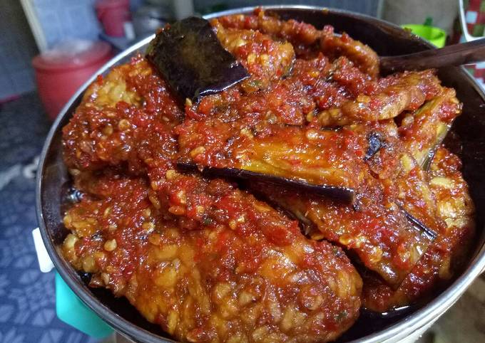 Resep Sambel Terong ungu dan Tempe yang Enak