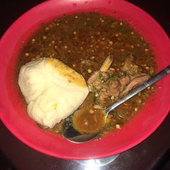 A picture of Traditional okro soup.