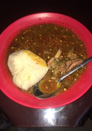 A picture of Traditional okro soup.