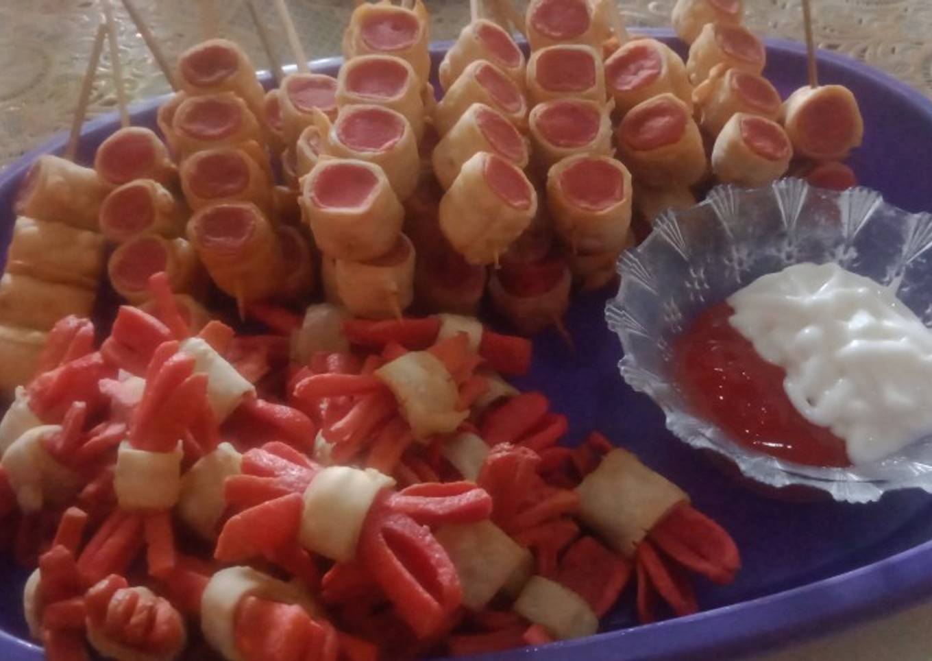 Sate sosis dan sosis kepiting
