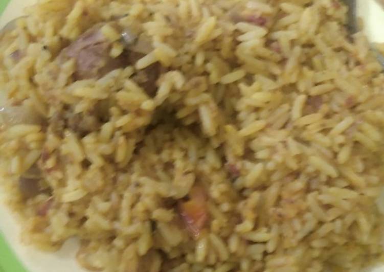 Simple Way to Prepare Favorite Jollof rice and meat