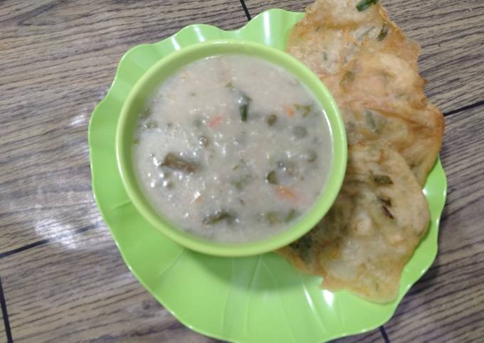 Langkah Mudah untuk Membuat Bubur mix sayur (bubur Manado)ala aku, Lezat Sekali