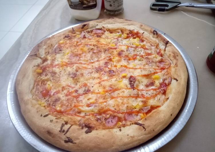 Langkah Mudah untuk Membuat Pizza tanpa ulen, Lezat