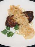 Breaded and Onion-Smothered Beef Liver Fillets, Jon Style