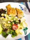 Ensalada de verduras con Vinagreta de Frambuesas