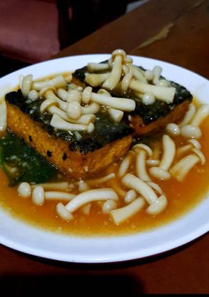 Foto resep Tahu siram saus jamur