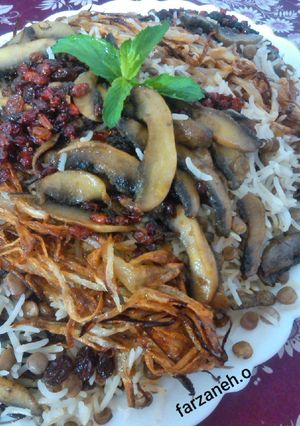 عکسی از دستور عدس پلو