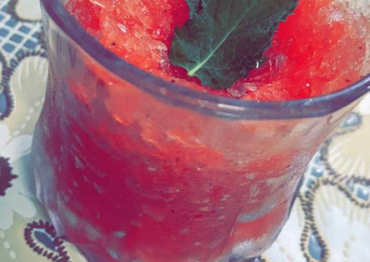 Easiest Way to Make Super Quick Homemade Watermelon Slush(seasonal dessert)