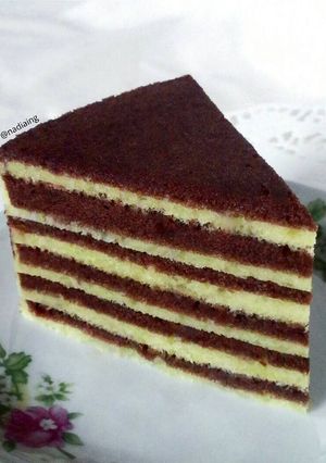 Foto resep Kue Lapis Kukus Cokelat Keju