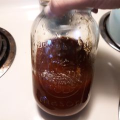 A picture of Honey bbq sauce.