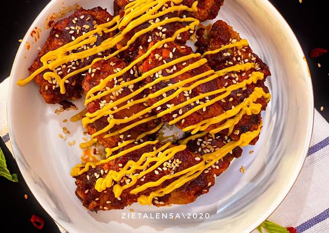 Korean Spicy cheezy chicken