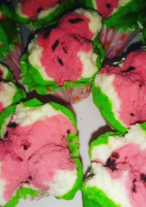 Foto resep 12. Roti Kukus Semangka