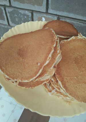 A picture of Cinamon fluffy pancakes#4weekchallenge.