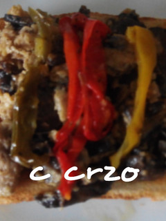 Una foto de Tosta de revuelto de setas