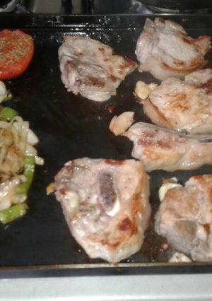 Una foto de Costeletas de cordero a la plancha