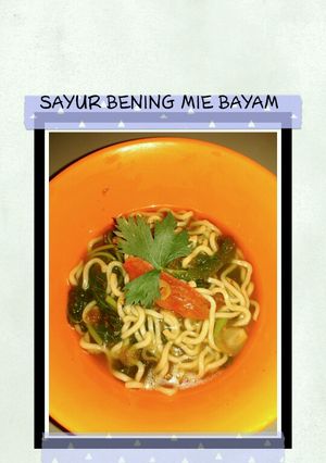 Foto resep Sayur Bening Mie Bayam