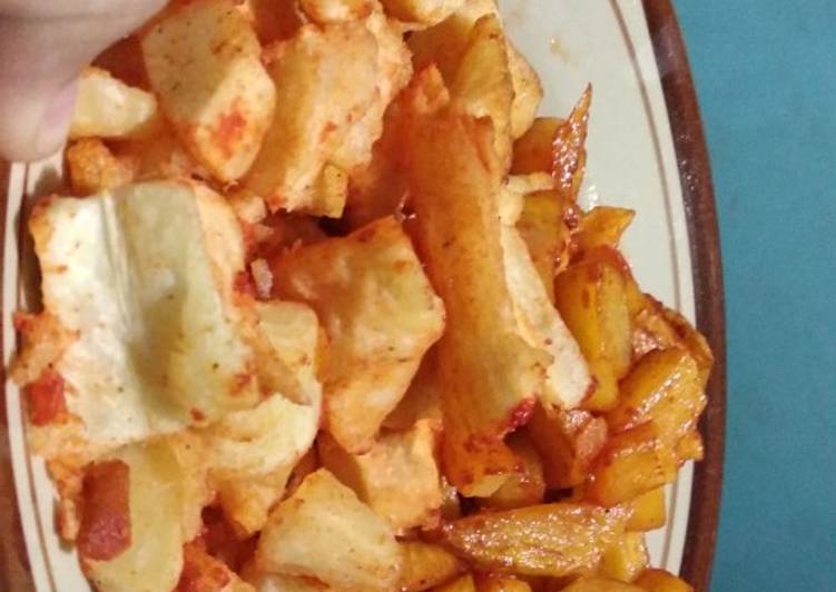 Resep Singkong &amp; Kentang Goreng Barbeque yang Lezat Sekali