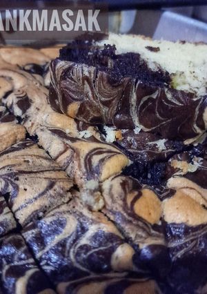 Foto resep Marmer cake lembut, moist, anti gagal (All In One Method)