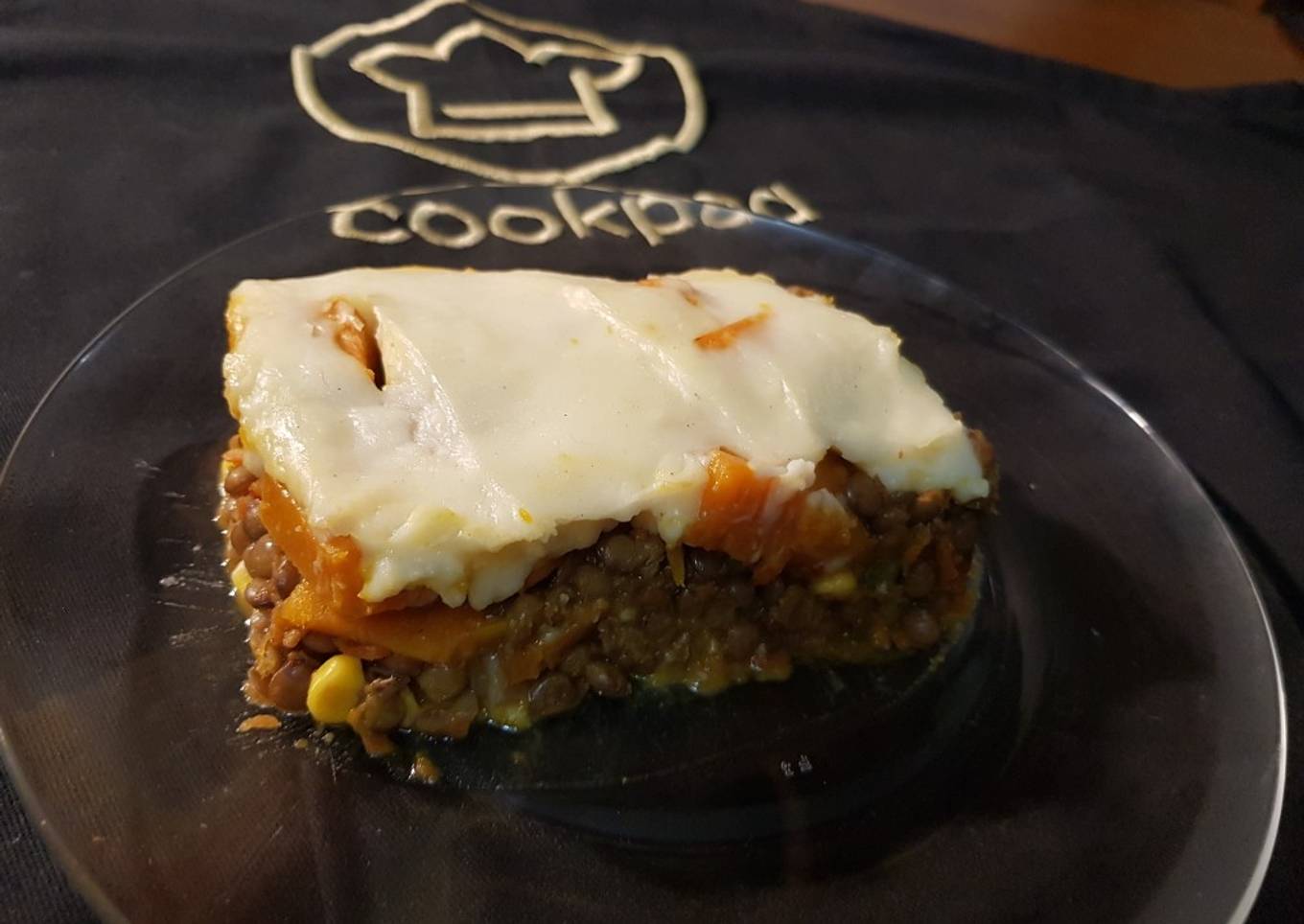 Pastel de lentejas y verduras