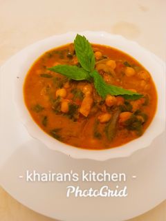 Indian lamb chickpeas curry sauce ainihin hoton girkin