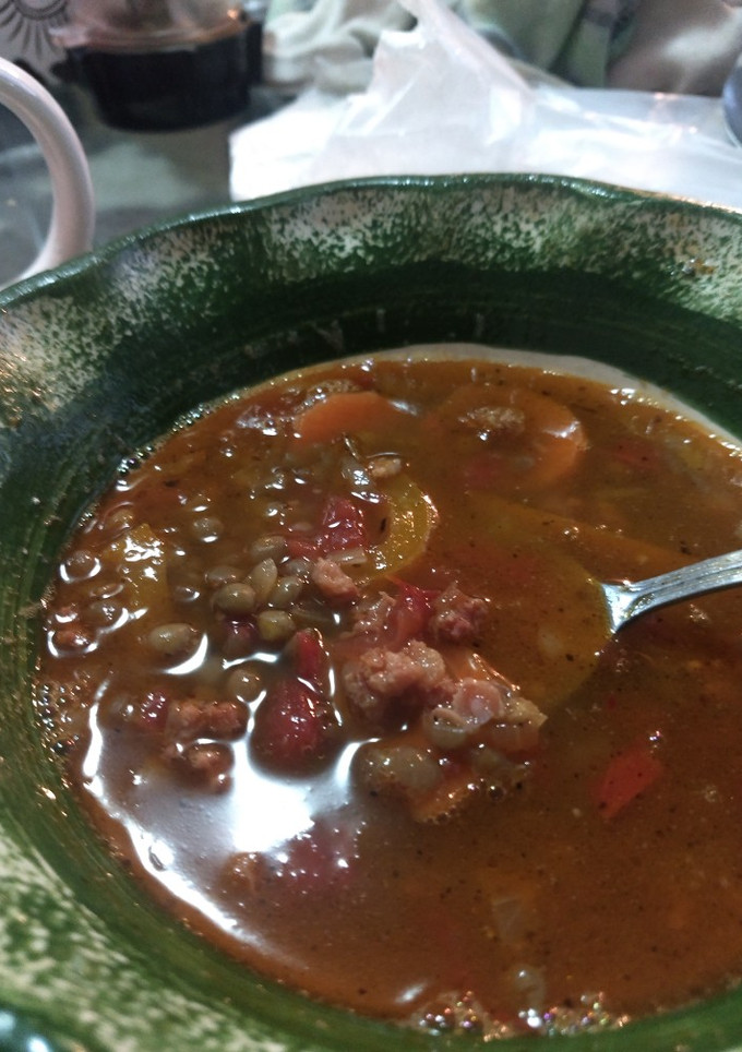 Una foto de Lentejas con Chorizo y Costilla