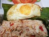 Nasi bakar telur kornet (praktis simpel mudah dan enak)
